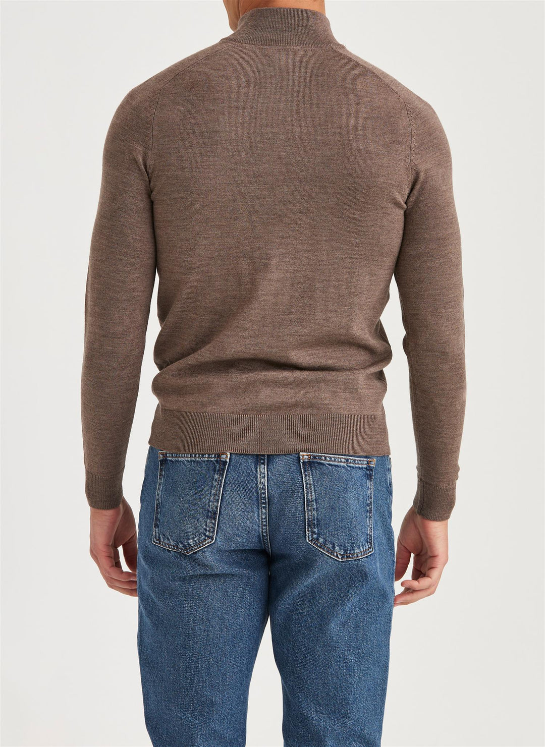 Merino John Zip Light Brown