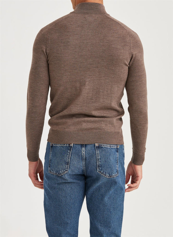 Merino John Zip Light Brown