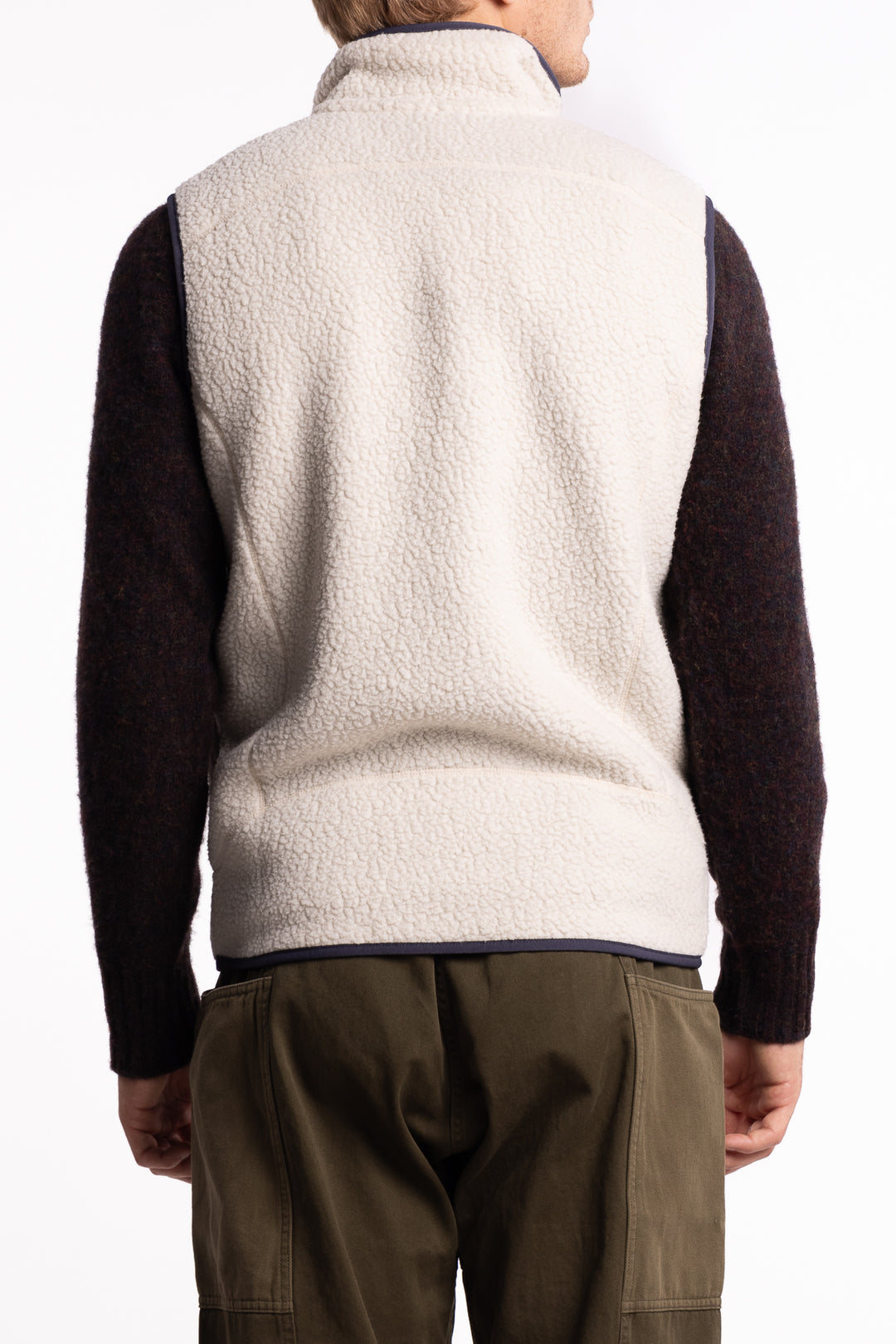 Retro Pile Vest Pelican w/Smolder Blue