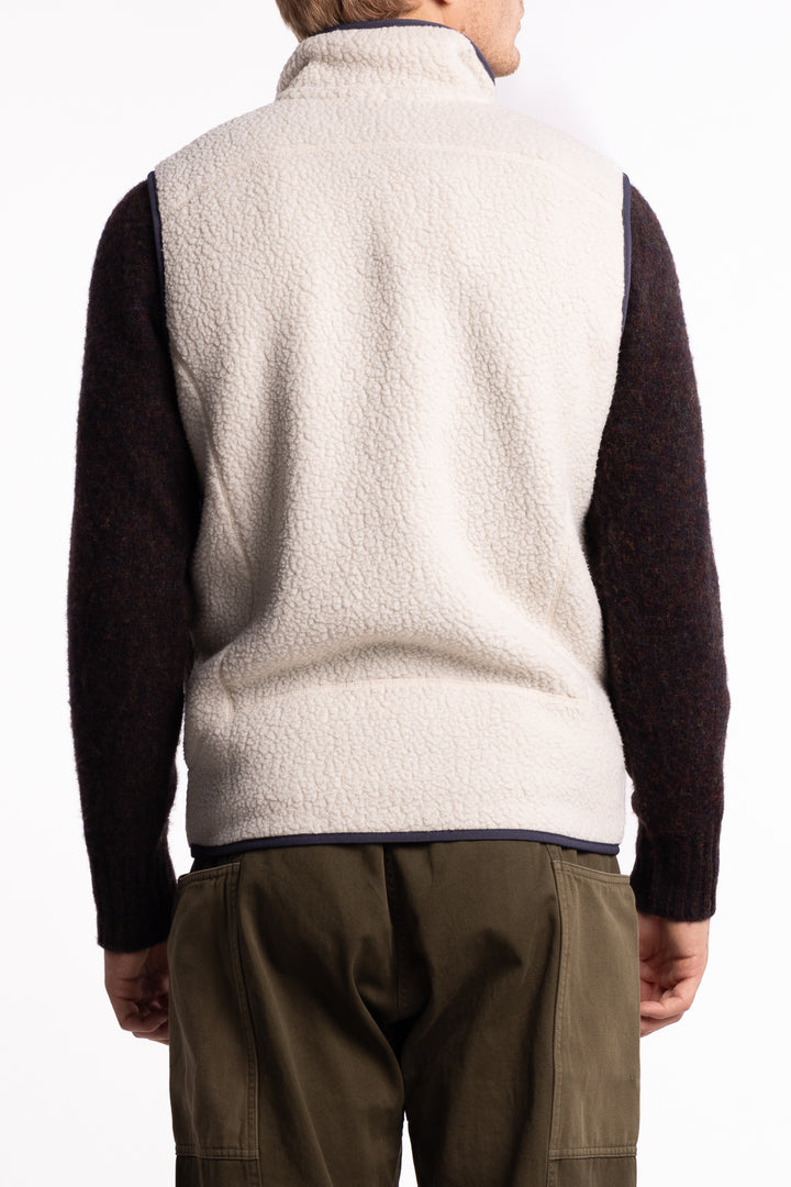 Retro Pile Vest Pelican w/Smolder Blue