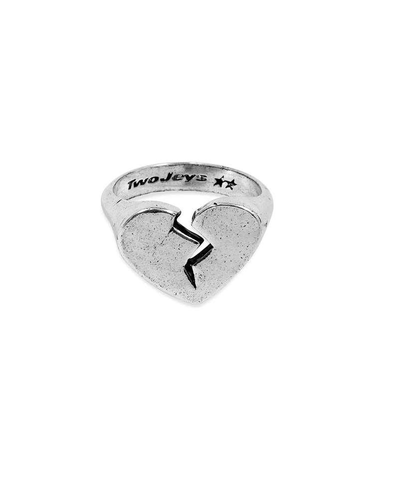 Broken Heart Ring Silver