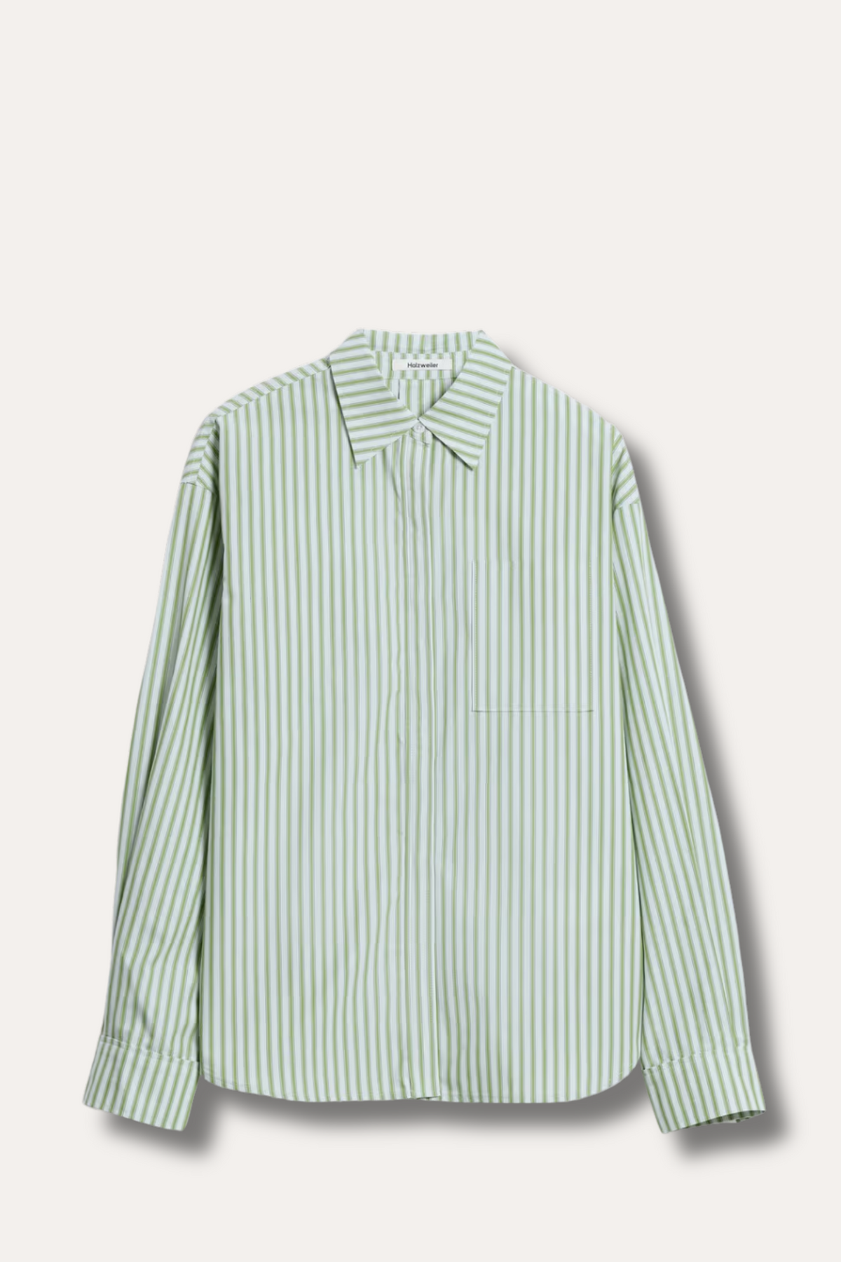 Loose stripe Shirt - Green