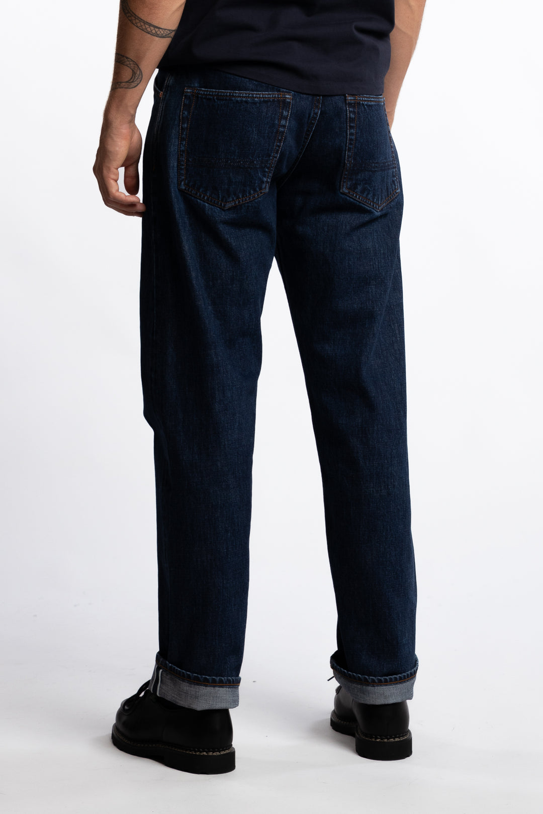 14,2 Oz 5-Pocket Mid-Waist Japanese Selvedge Denim Stone Wash