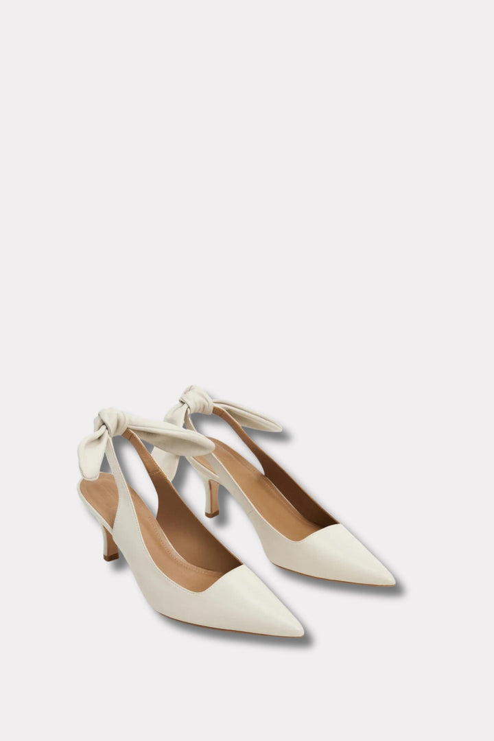 Franchesca Bow Leather- Cream