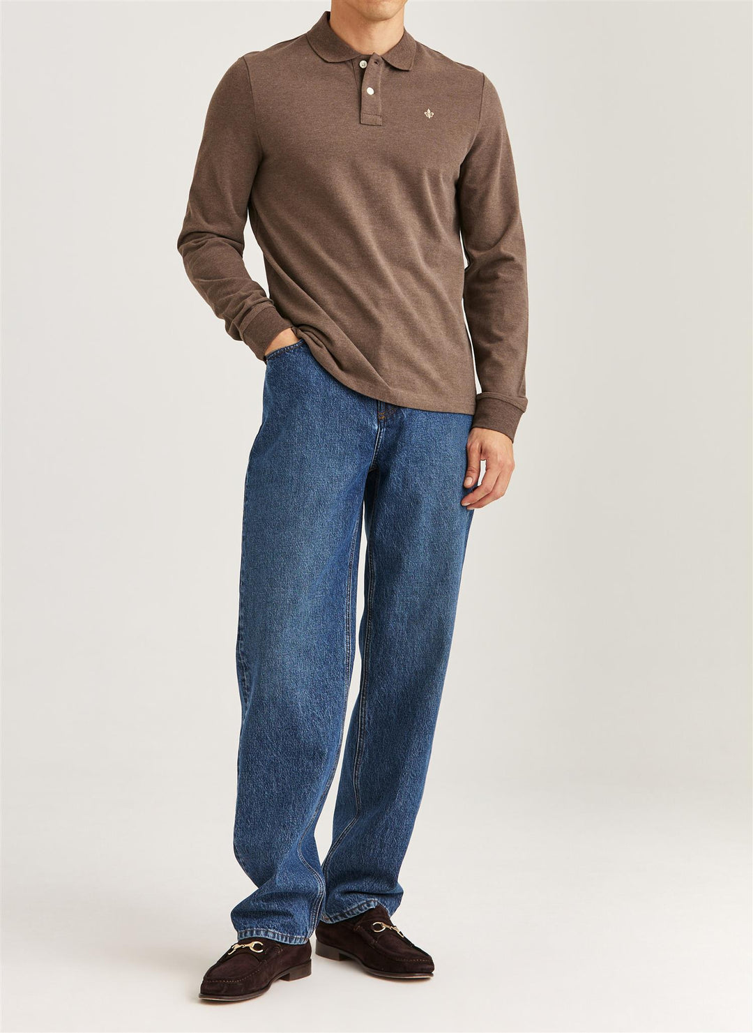 Camden LS Polo Brown