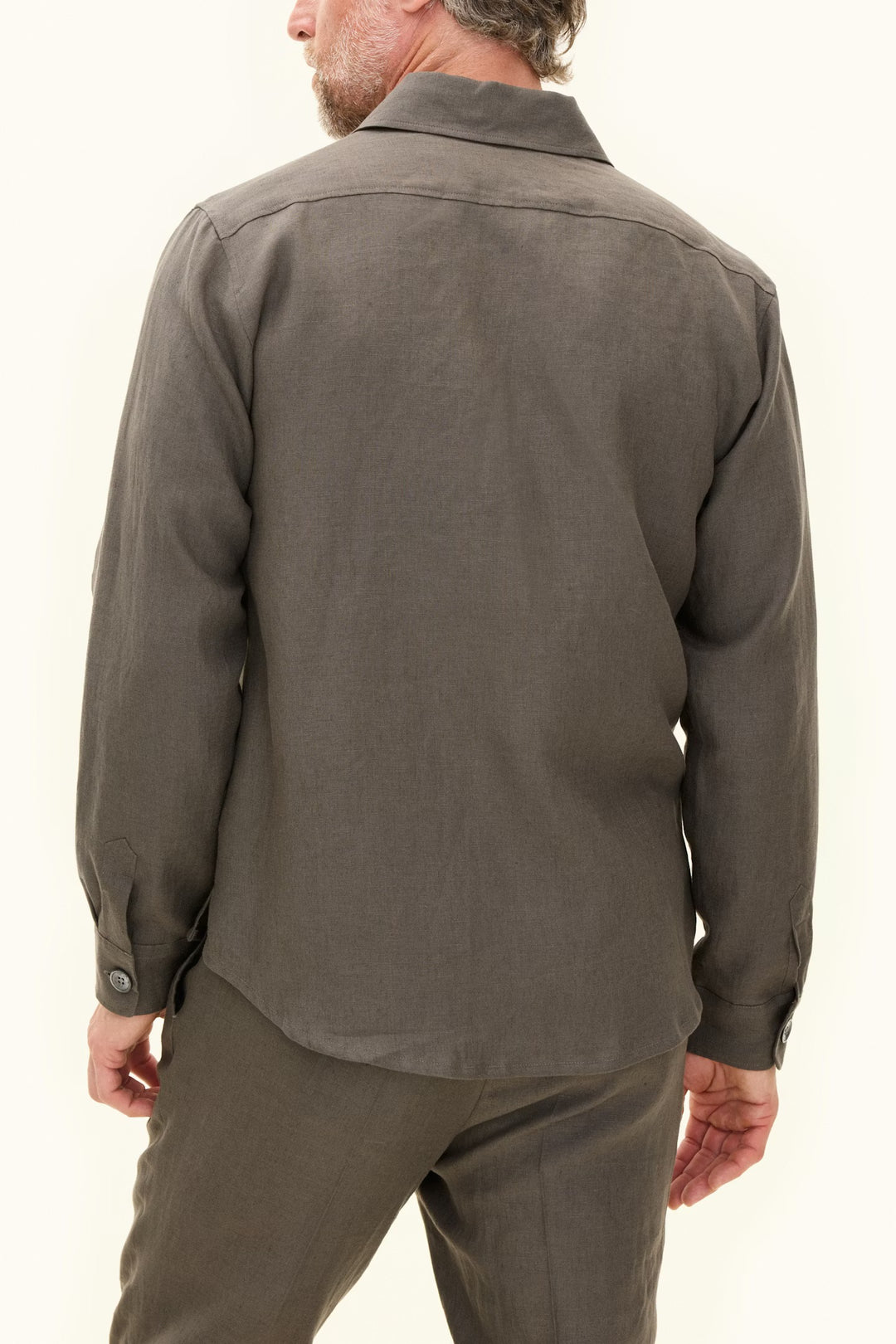 Maverick Linen Jacket Army Green