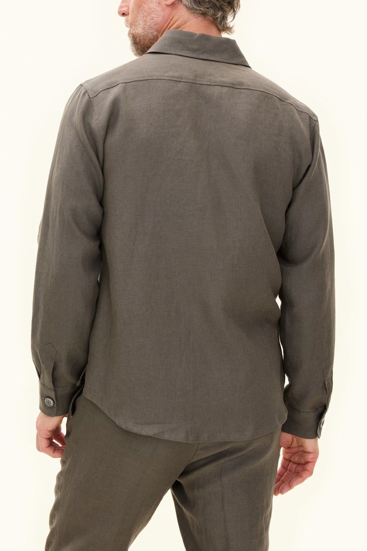 Maverick Linen Jacket Army Green