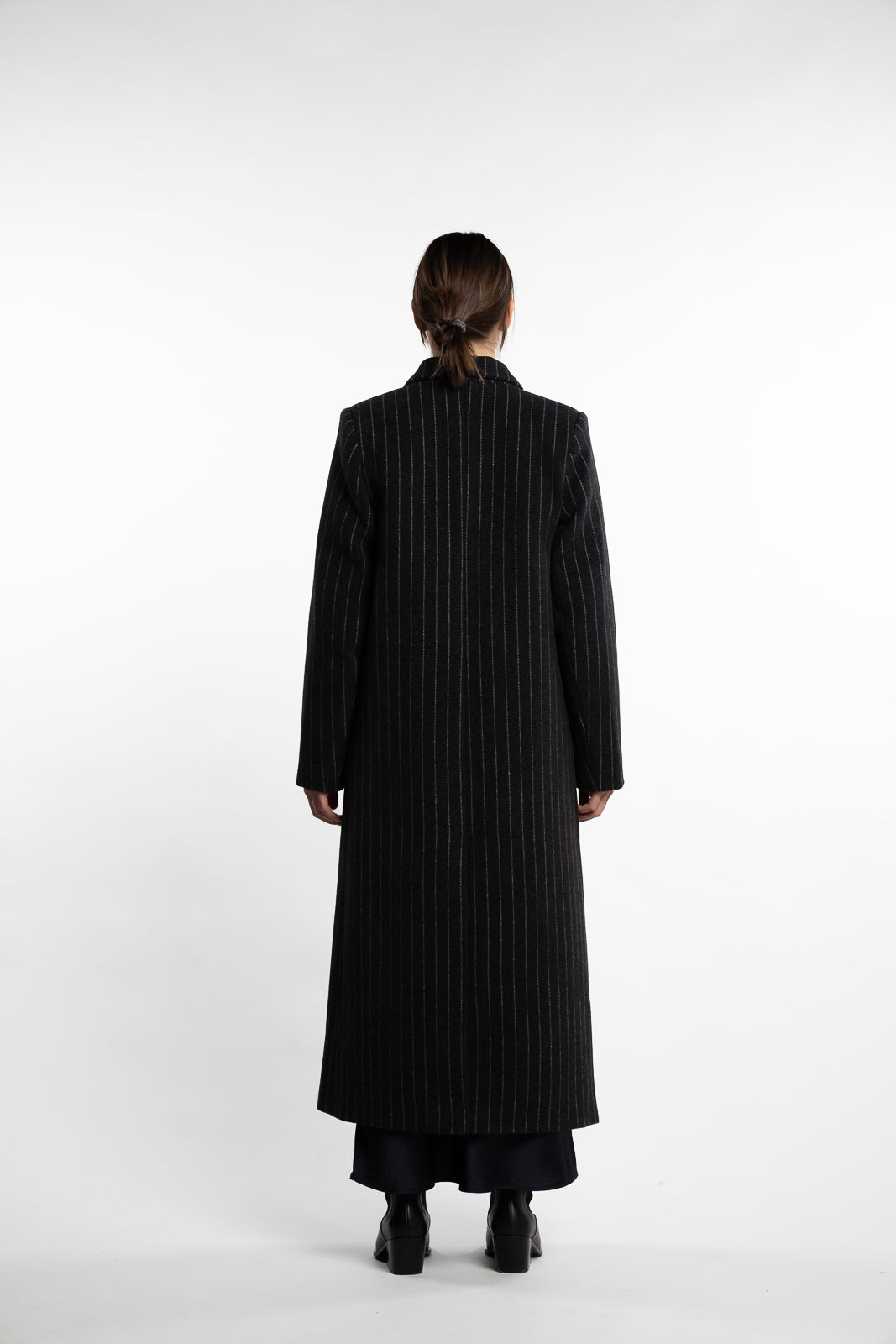 Falcon Coat 15597- Dark Grey Pinstripe