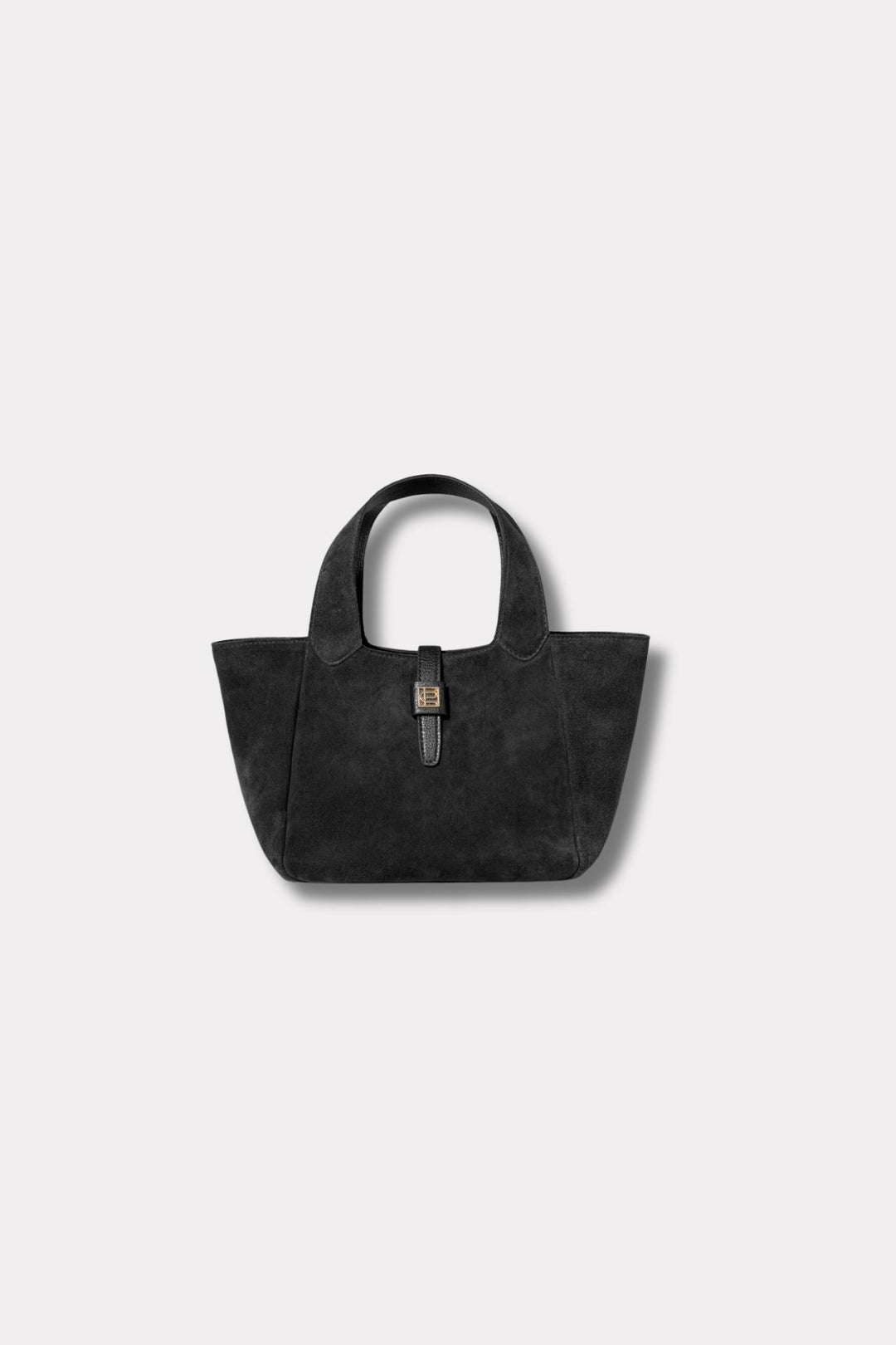 Lucille Tote Bag Small - Black Suede