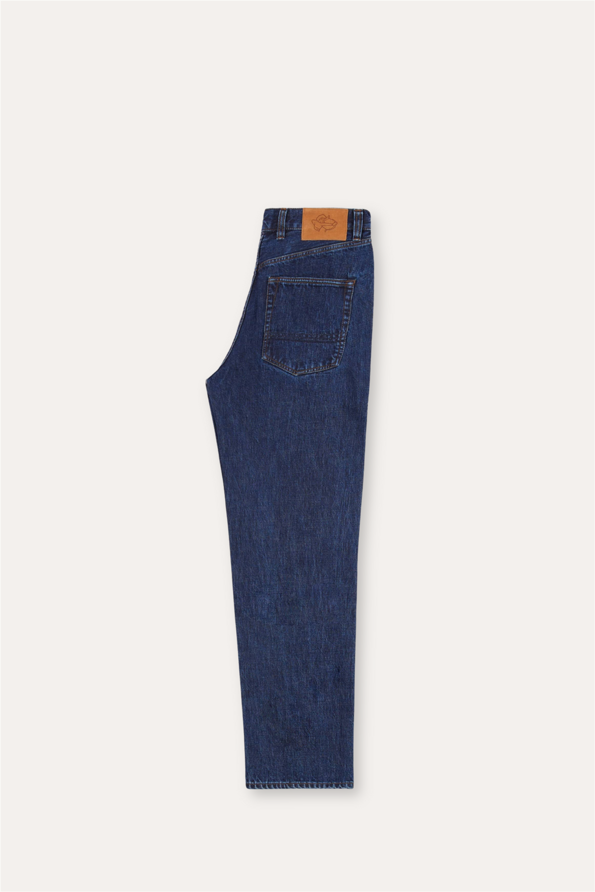 14,2 Oz 5-Pocket Mid-Waist Japanese Selvedge Denim Stone Wash