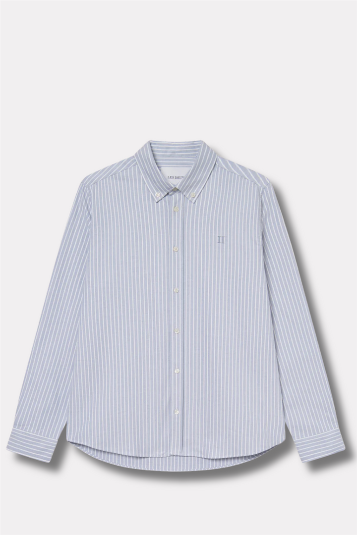 Konrad Striped Oxford Shirt Allure Blue