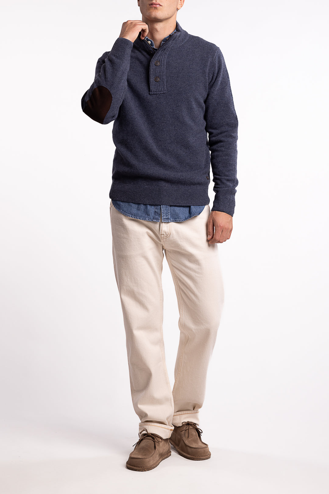 Essential Patch Half Zip Dark Indigo