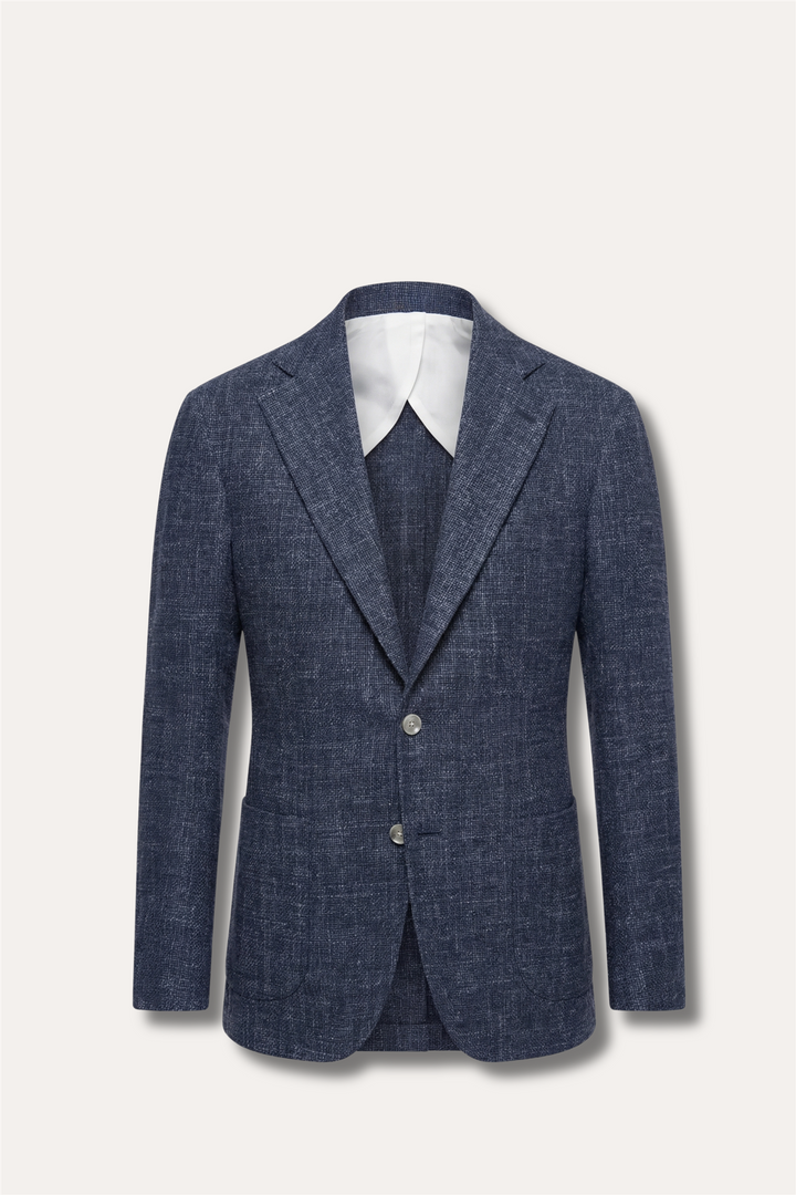 Wool/Silk Active Blazer Mono Blue