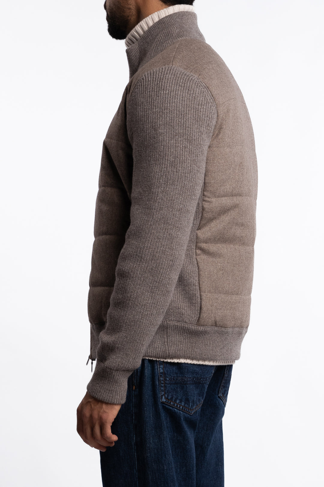 Super Geelong And Flannel Wool Jacket Brown