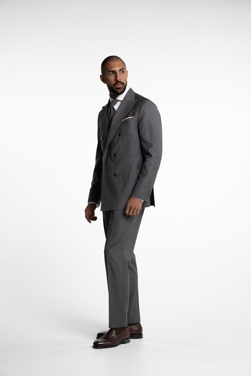 Vicenza DB Tropical Wool Blazer Grey