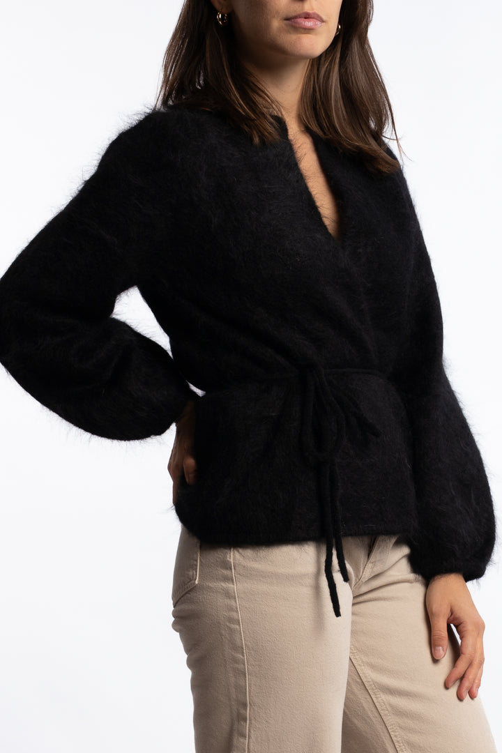 Fredrikke Chunky Cardigan- Black