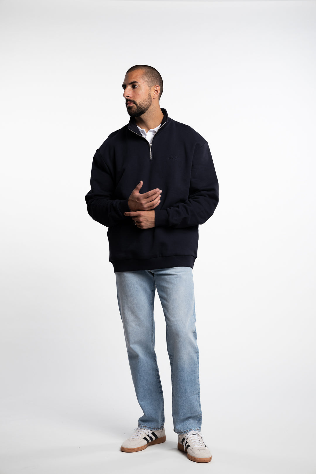 Crew Half-Zip Sweatshirt Dk. Navy