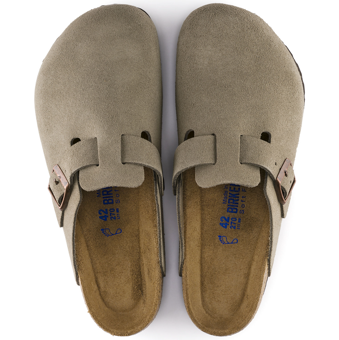 M Boston Soft Footbed Suede Taupe