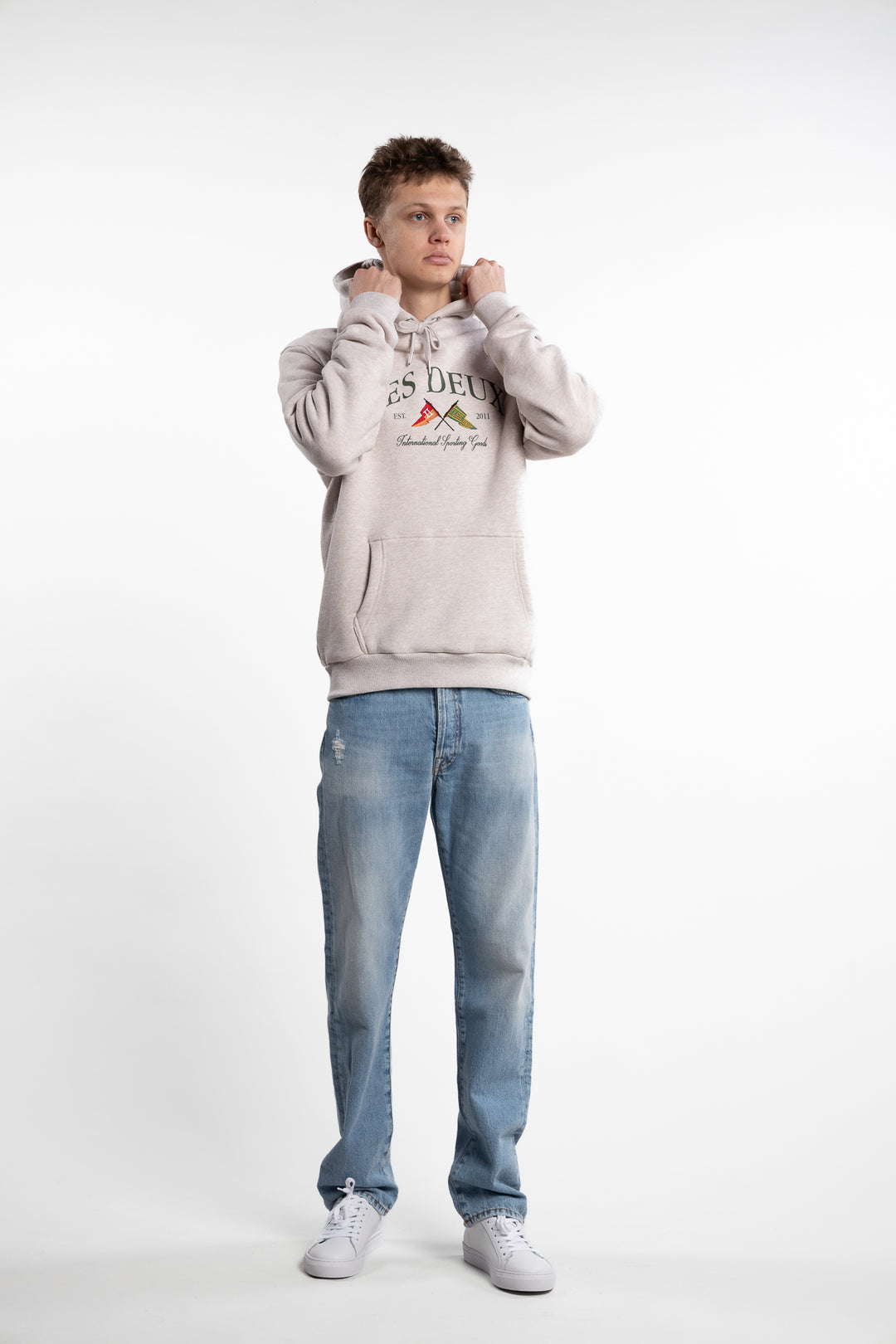 Ivy League Hoodie Oatmeal Melange