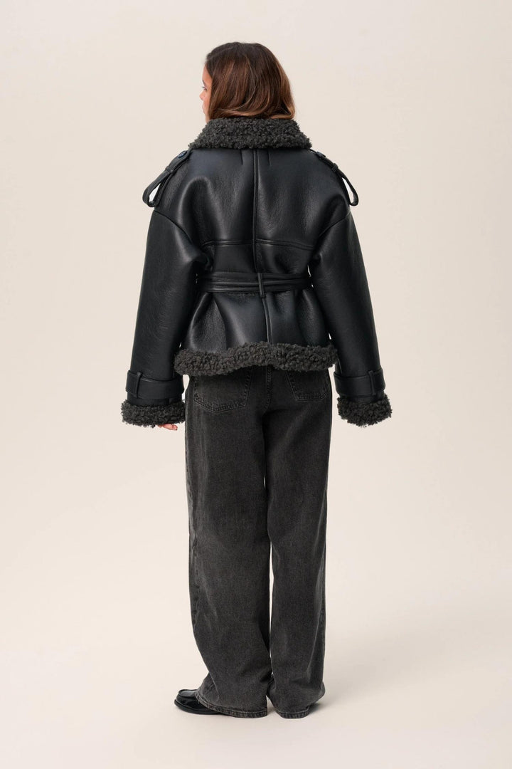 Manchester Cropped Jacket- Black