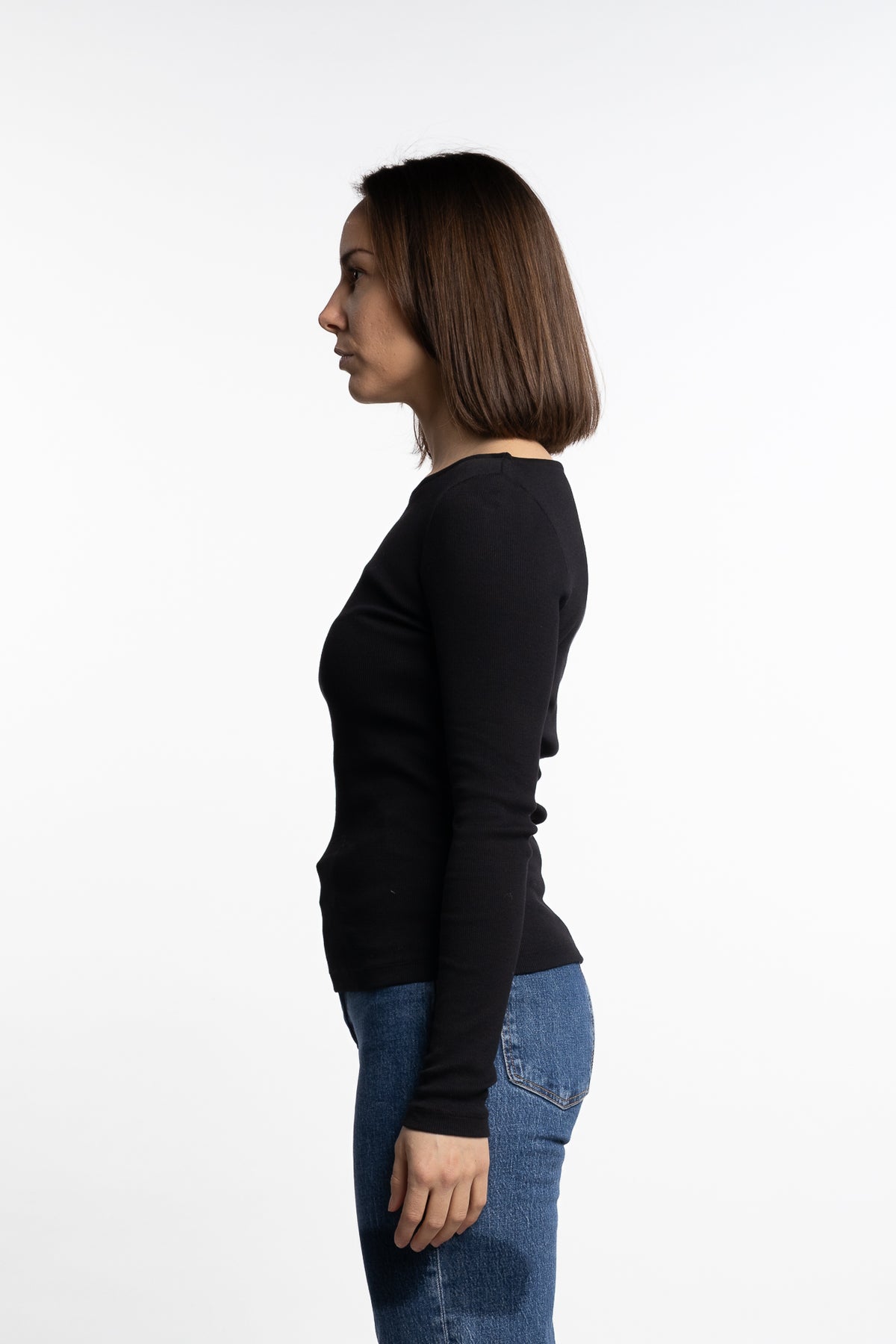 Petronella Rib Boatneck- Black