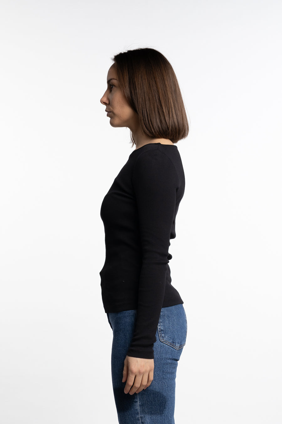 Petronella Rib Boatneck- Black