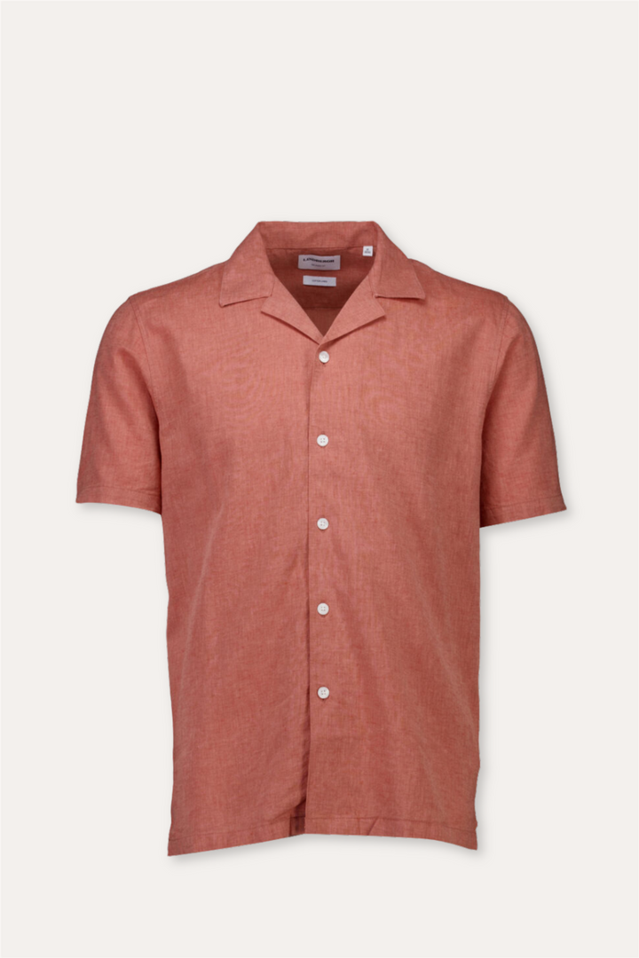 Casual Linen Blend Resort S/S Soft Coral