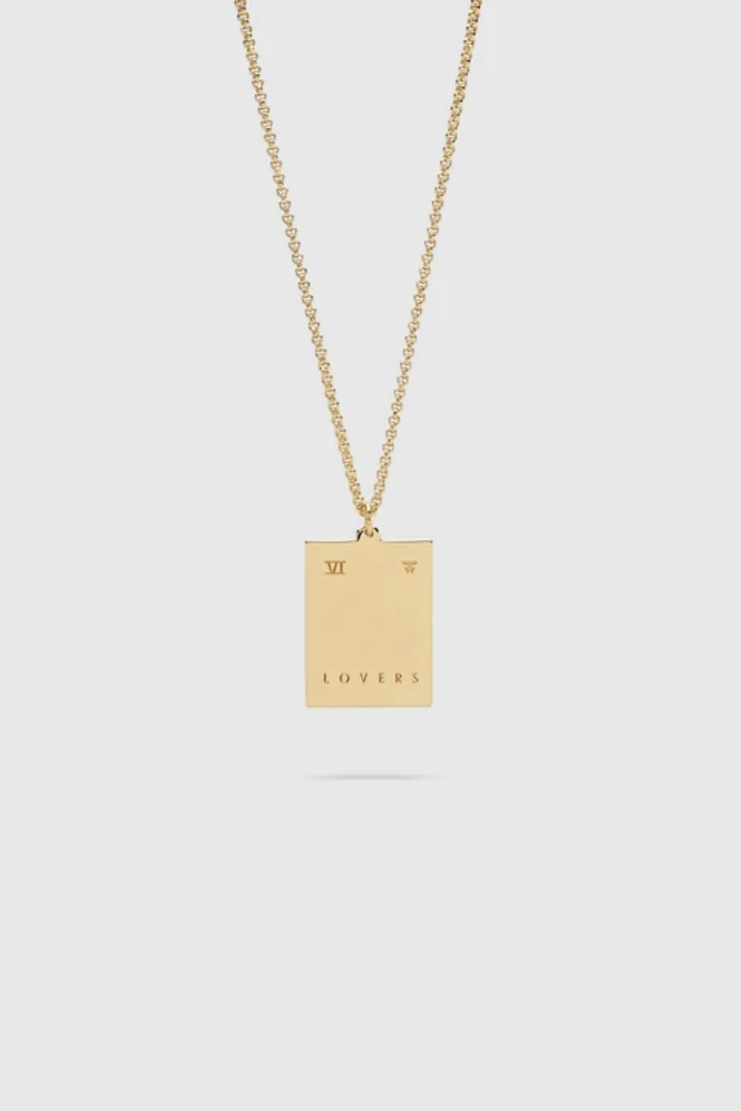 Tarot Lovers Pedant 21,5" Gold