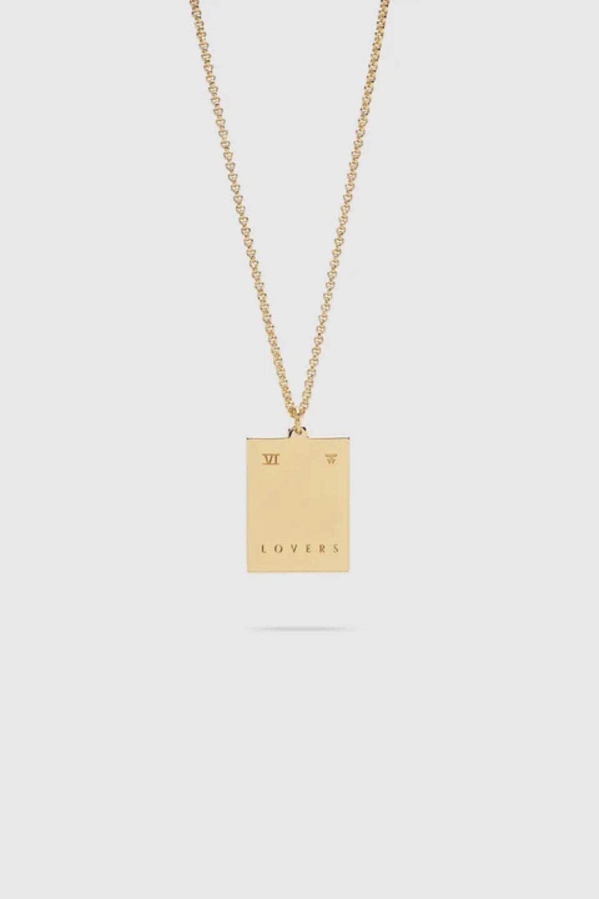 Women's Tarot Lovers Pedant 21,5" Gold
