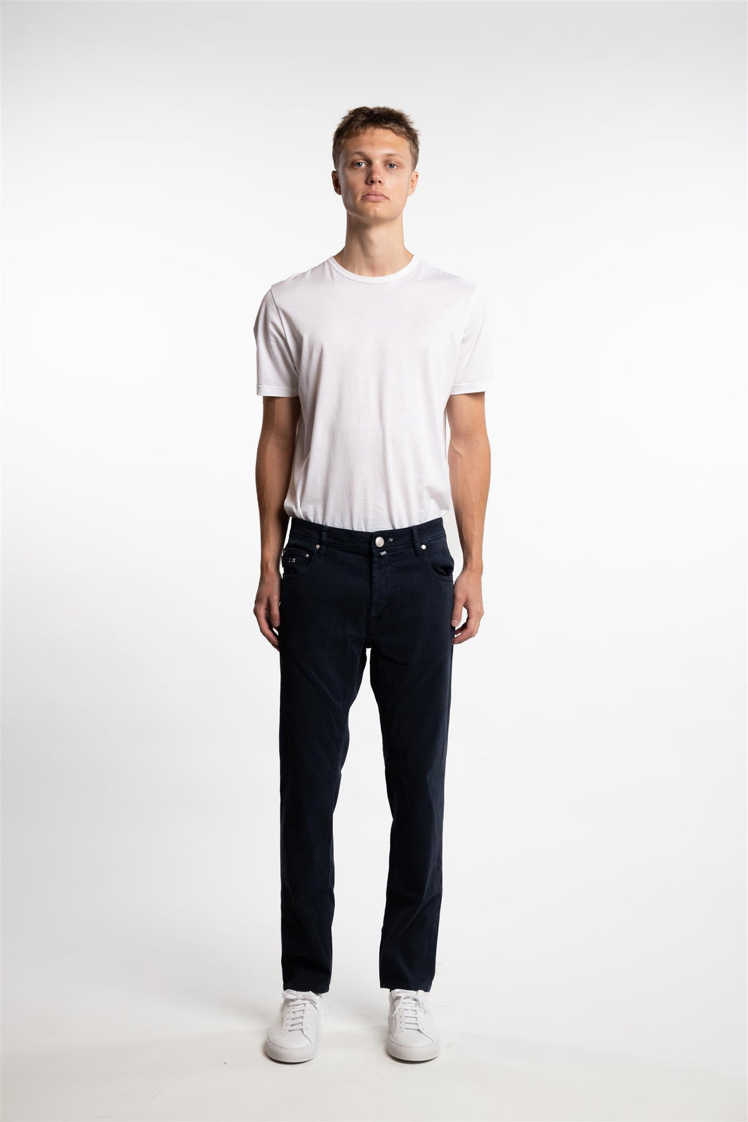 Brando Cotton/Stretch Trouser Dark Blue