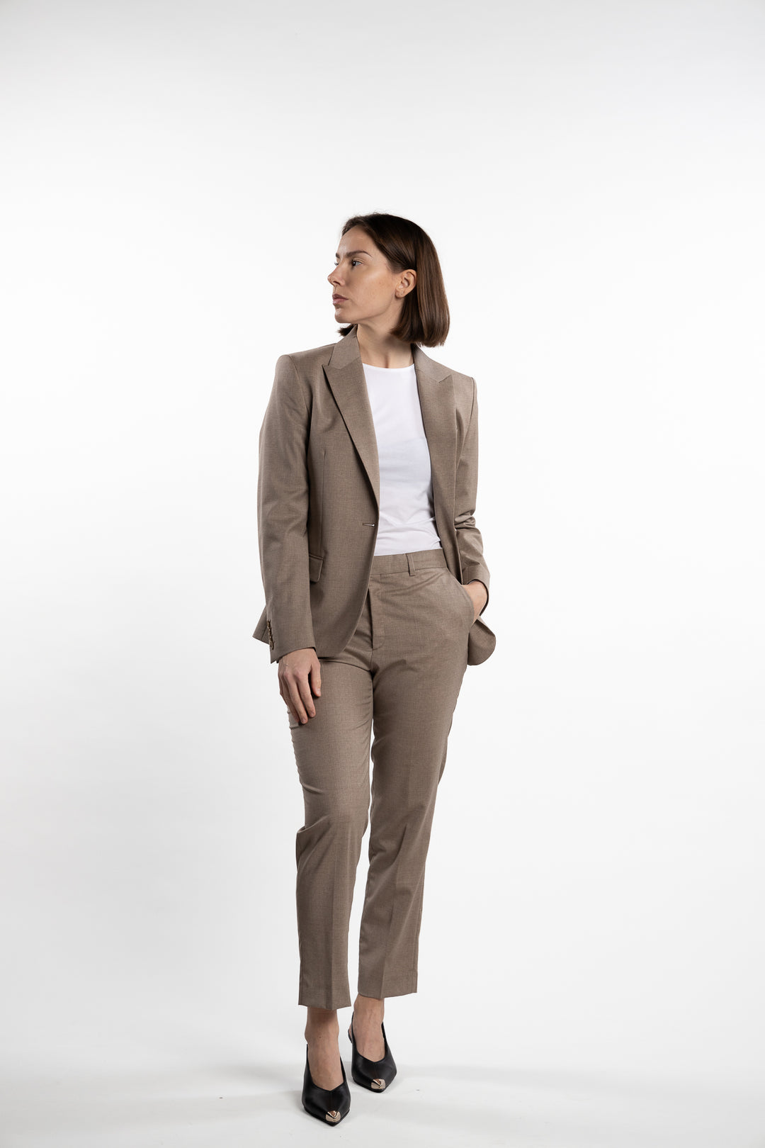 Sasha Cool Wool Blazer- Faded Khaki