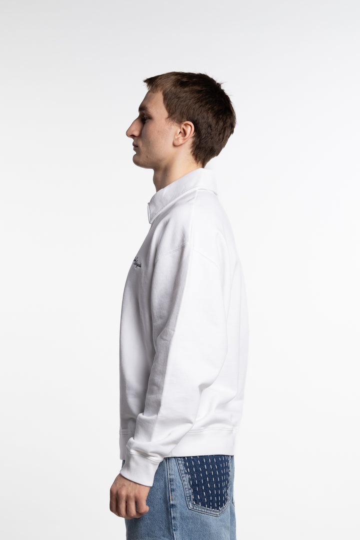 Base Polo Sweatshirt White