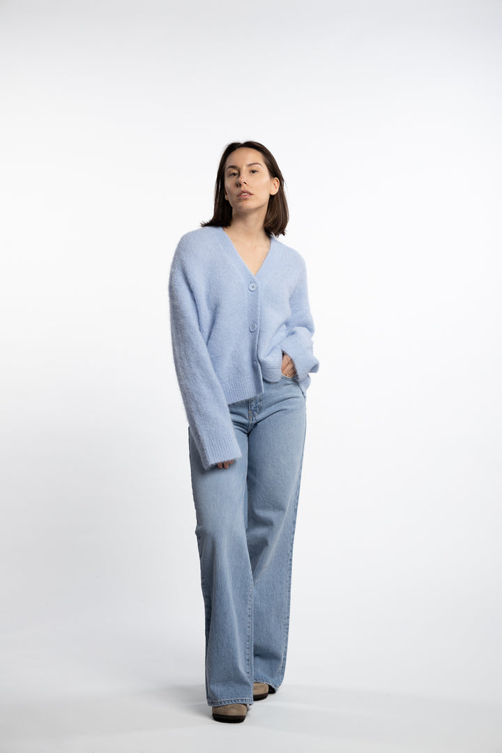 Agnes Knit Cardigan- Light Blue