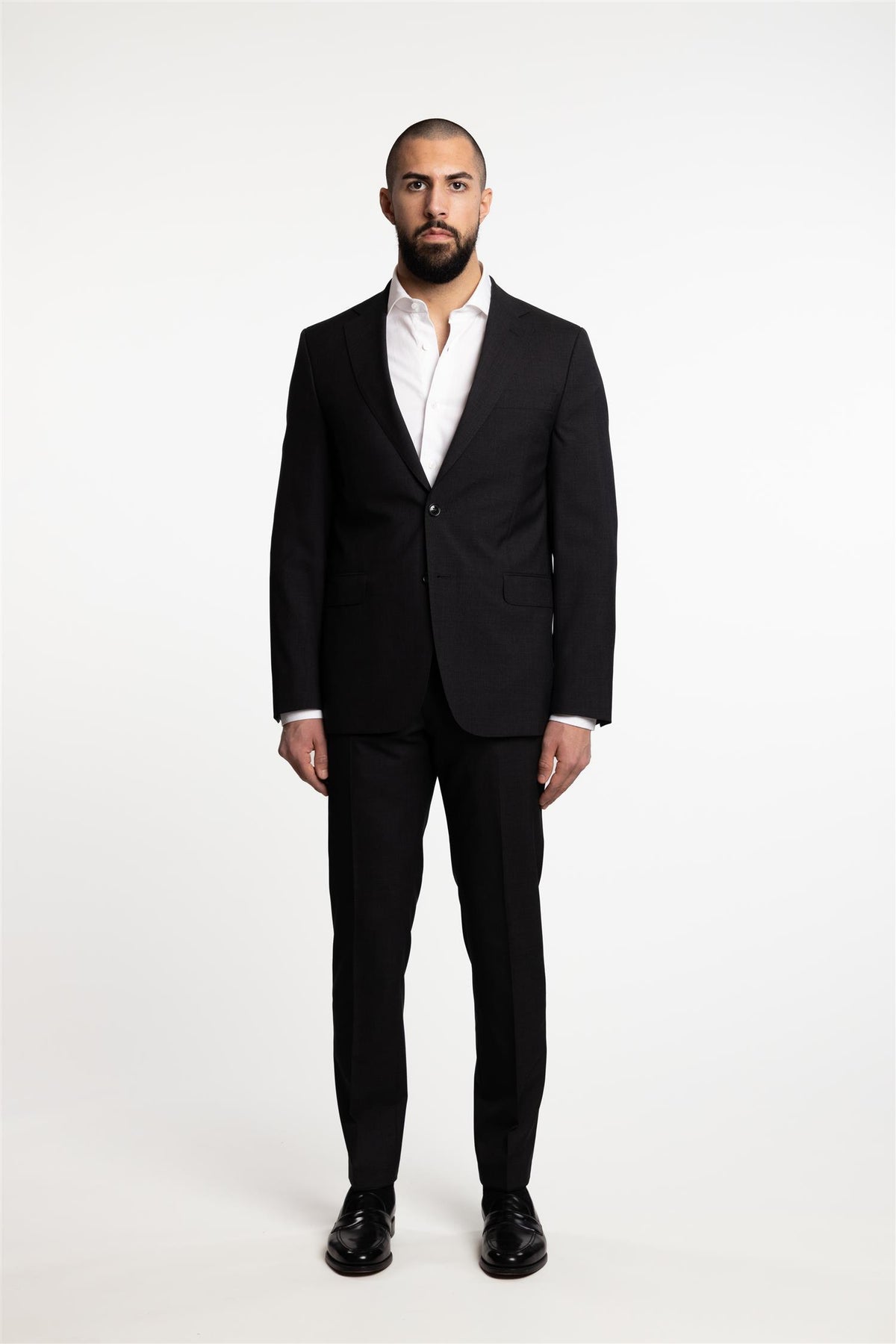 Falk Regular Fit Wool Blazer Dark Grey