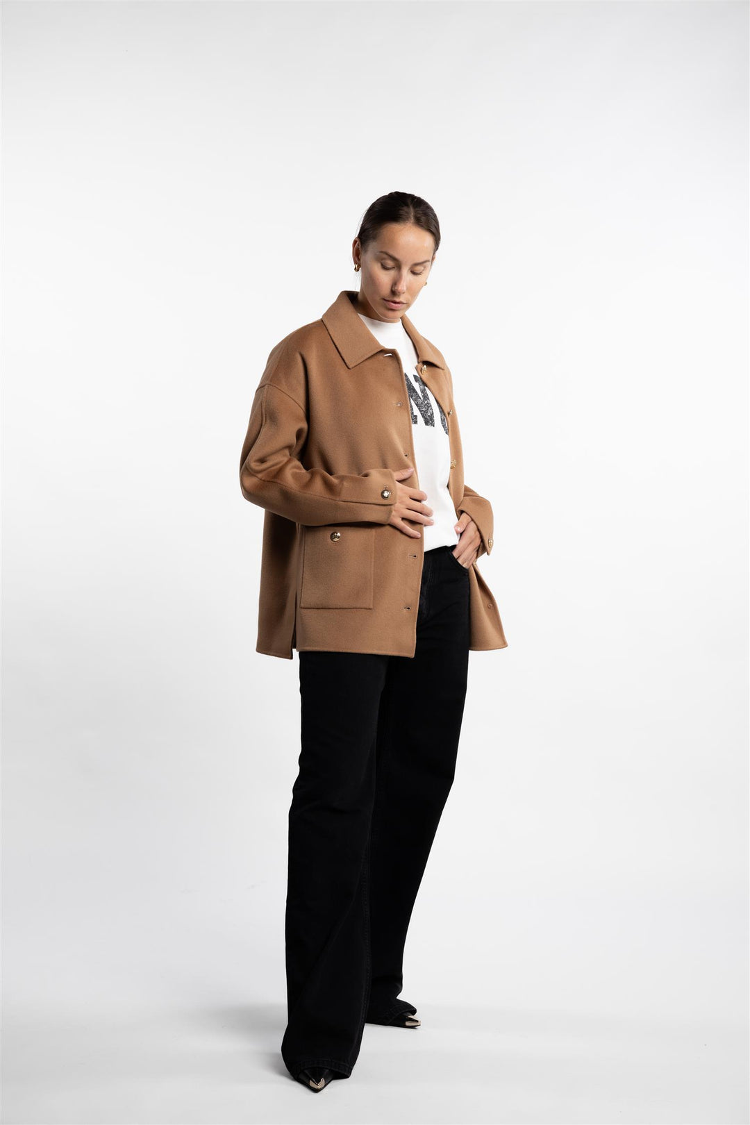 Luca Jacket Cashmere blend- Camel