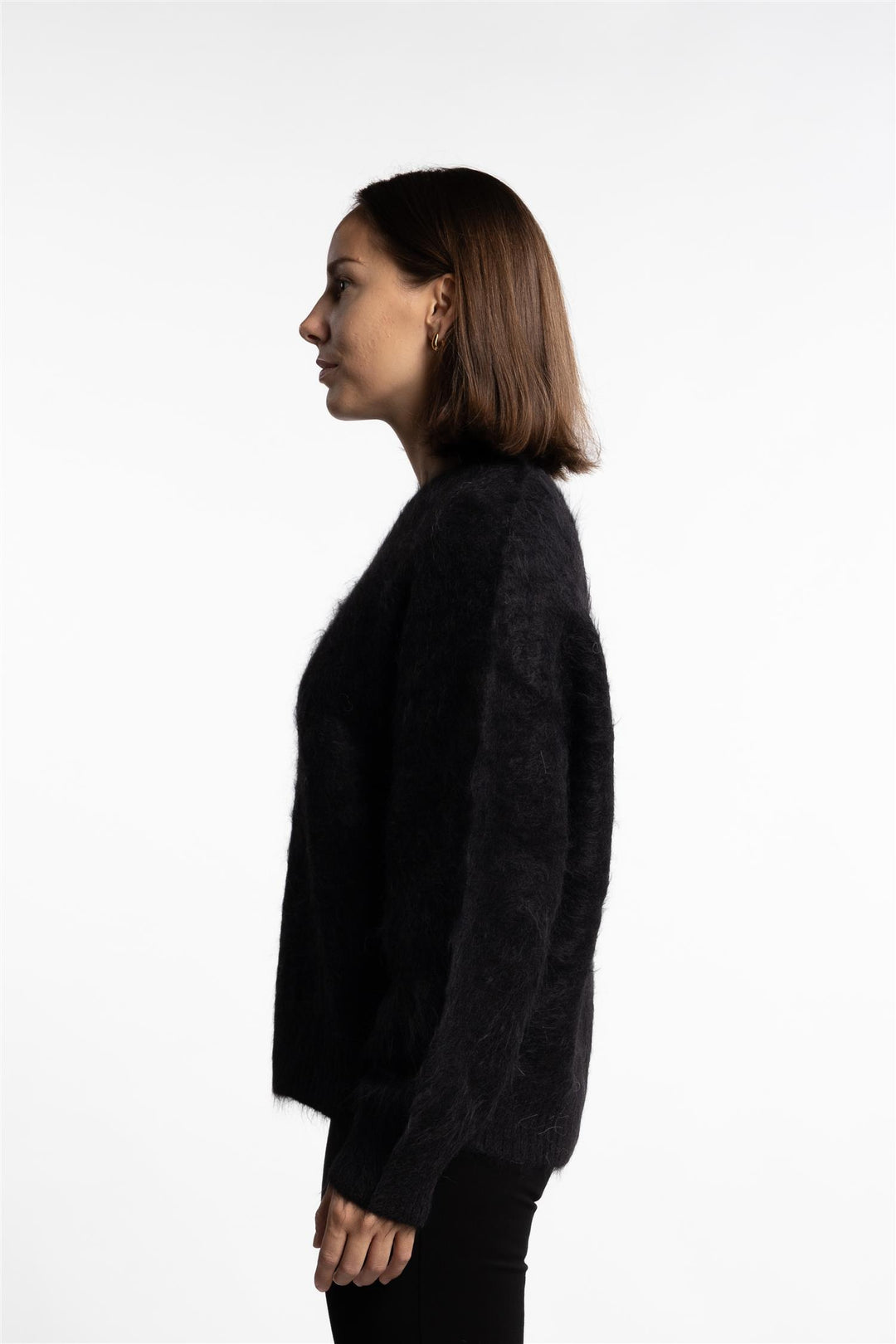 Mountain Oversized Furry Jumper- Jet Black