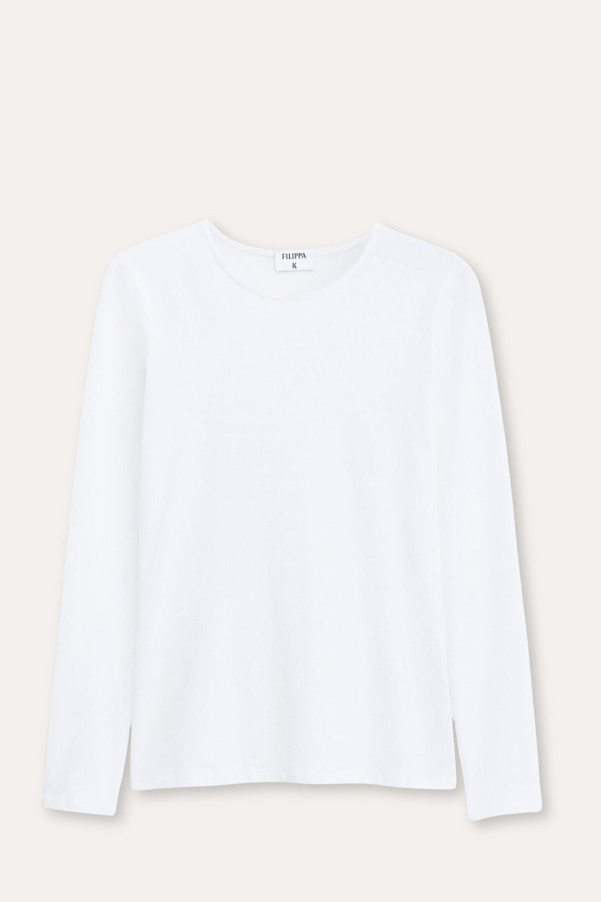 Cotton Stretch Long Sleeve- White