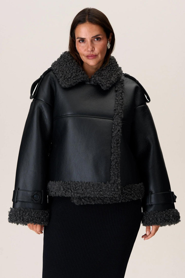 Manchester Cropped Jacket- Black
