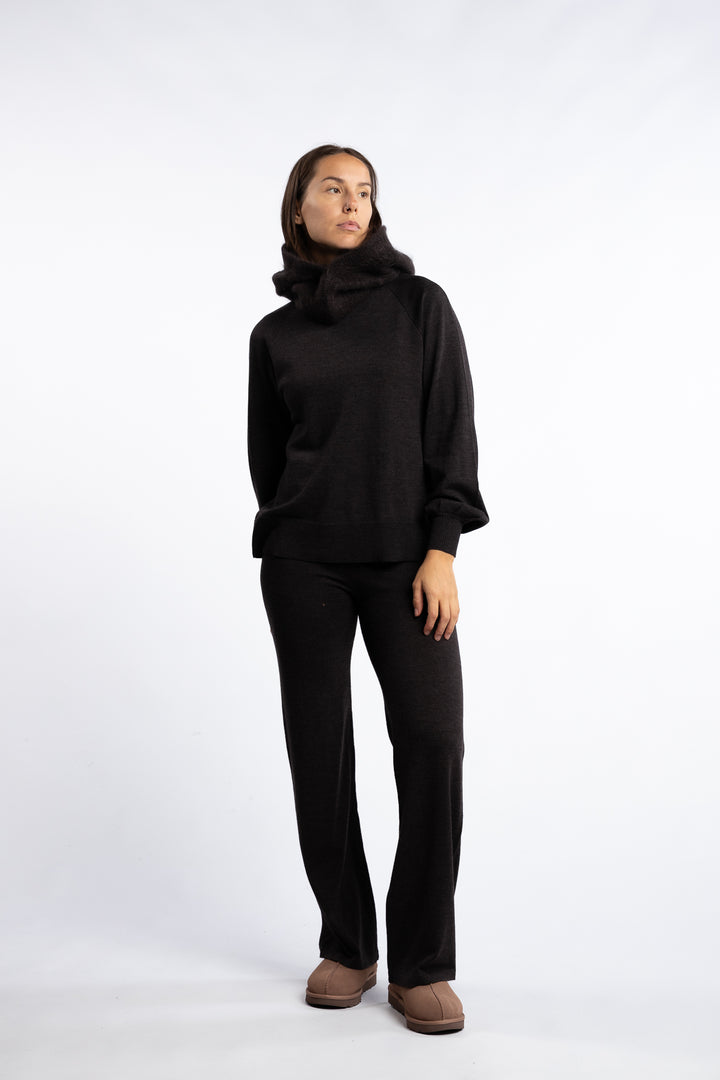 Kajsa Chunky Balaclava- Dark Brown