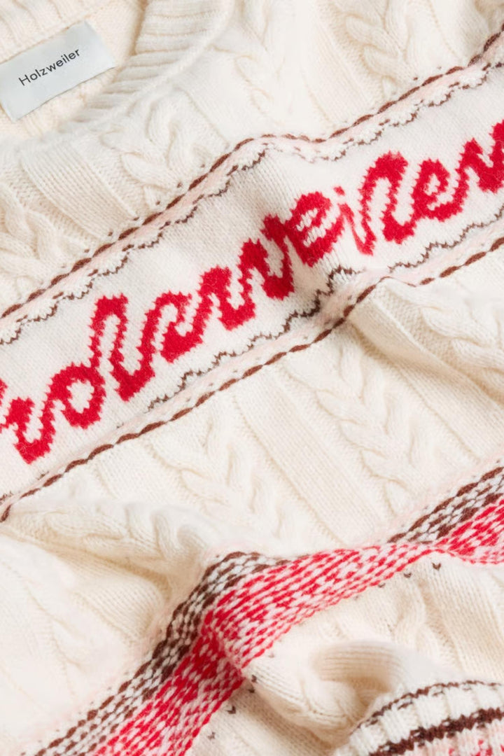 Holzweiler Logo Sweater- Red Mix