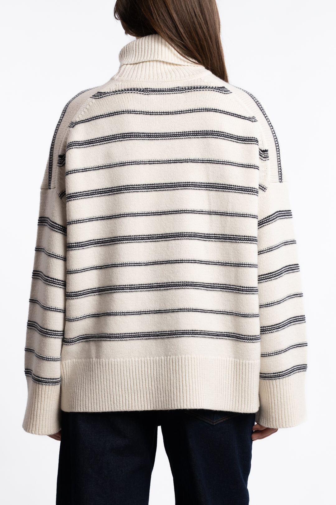 Sakeiku Stripe Turtleneck 11250 - Clear Cream St.