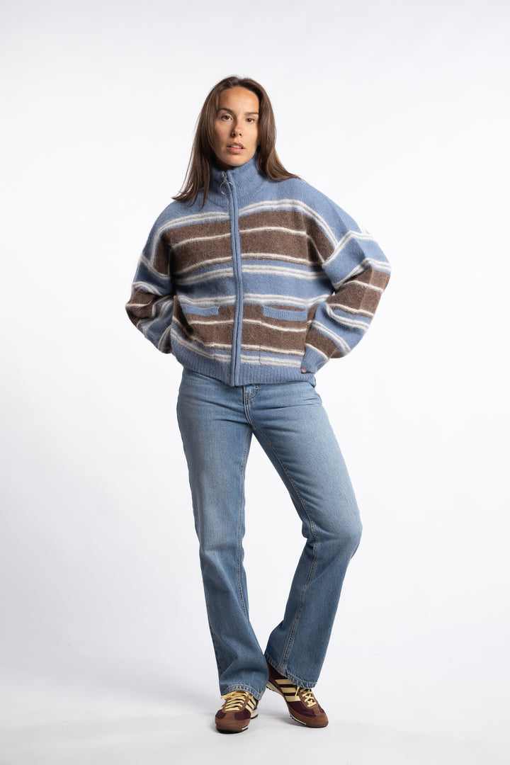Tine Stripe Cardigan - Blue Stripe