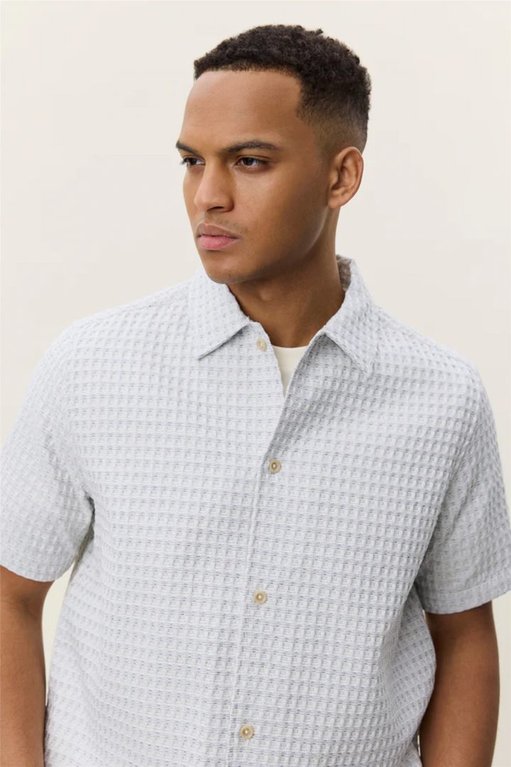 Check Seersucker SS Shirt Light Ivory