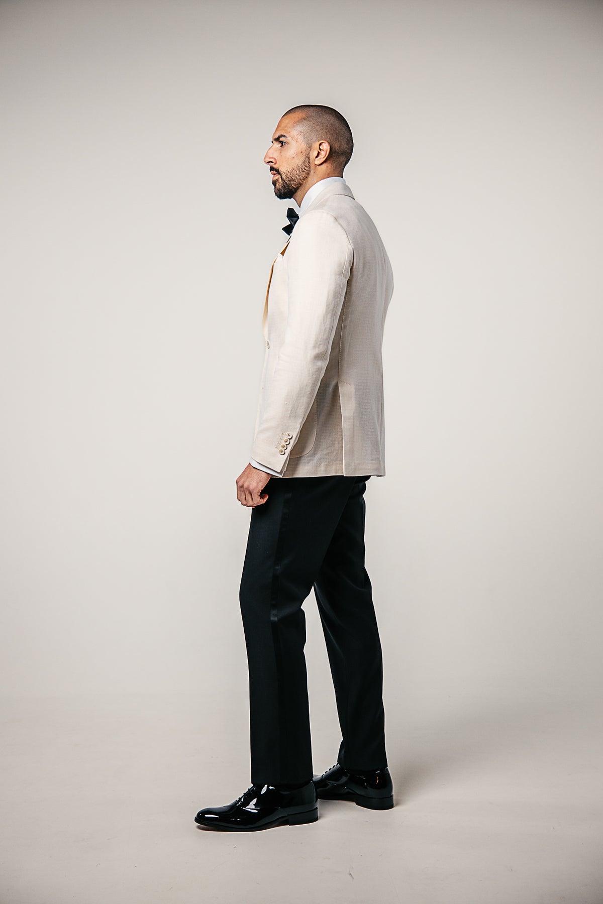 Cotton/Linen Regular Fit Jacket Off White