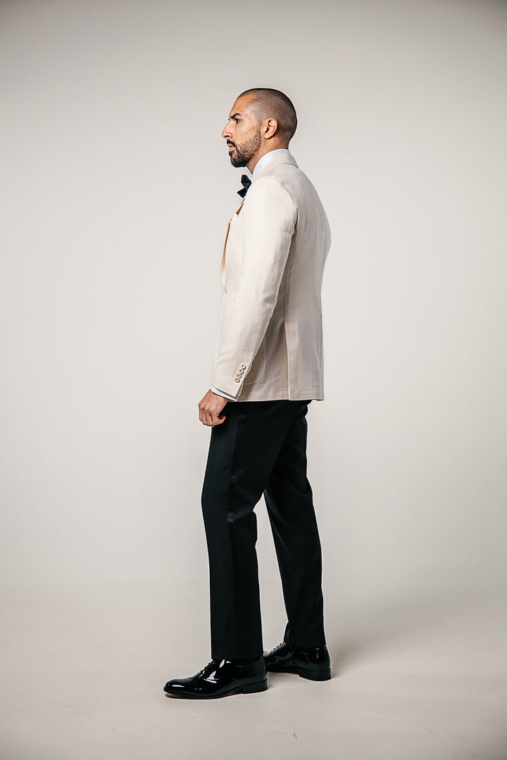 Cotton/Linen Regular Fit Jacket Off White