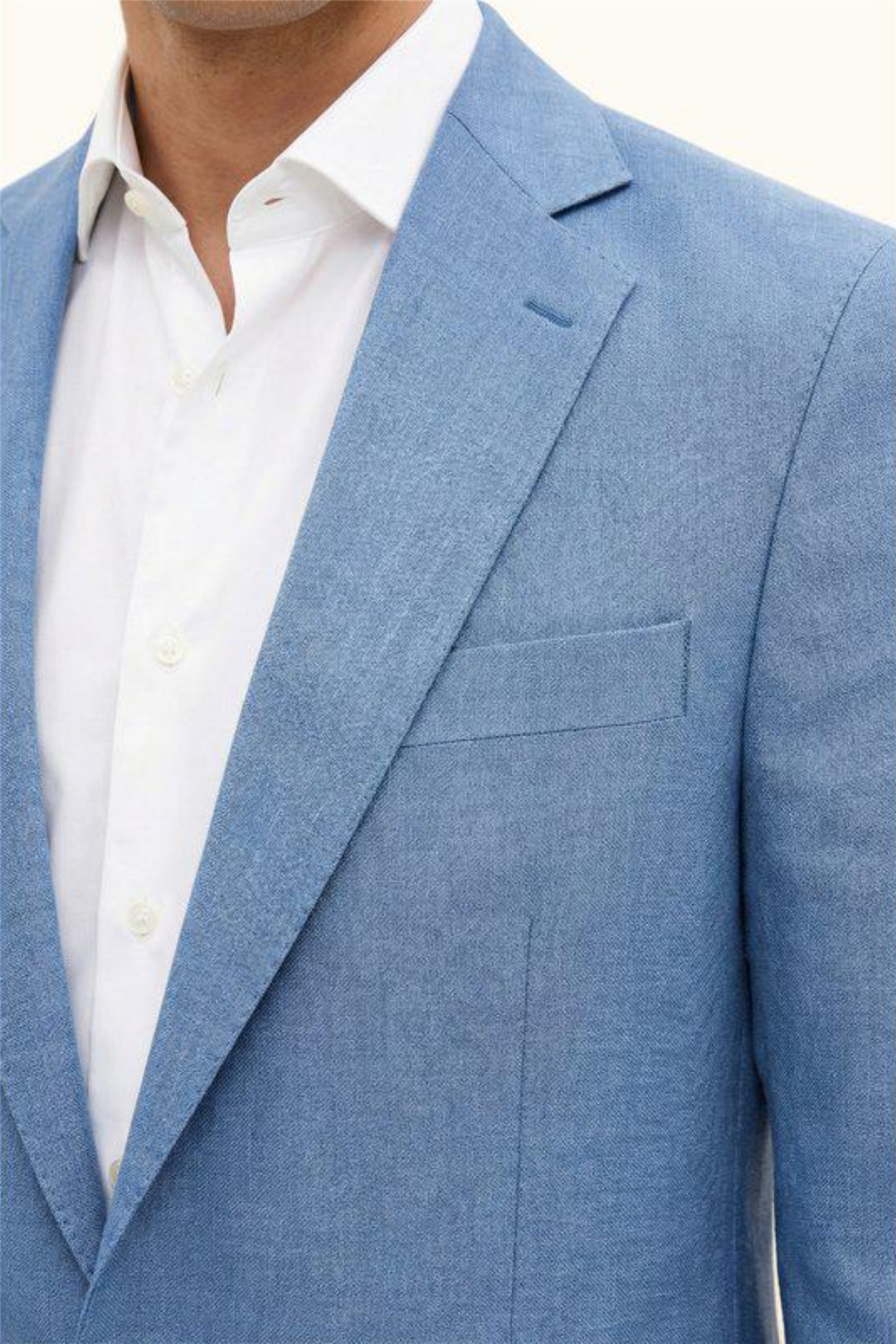 Ferry Soft Regular Fit Linen Blazer Blueberry Blue