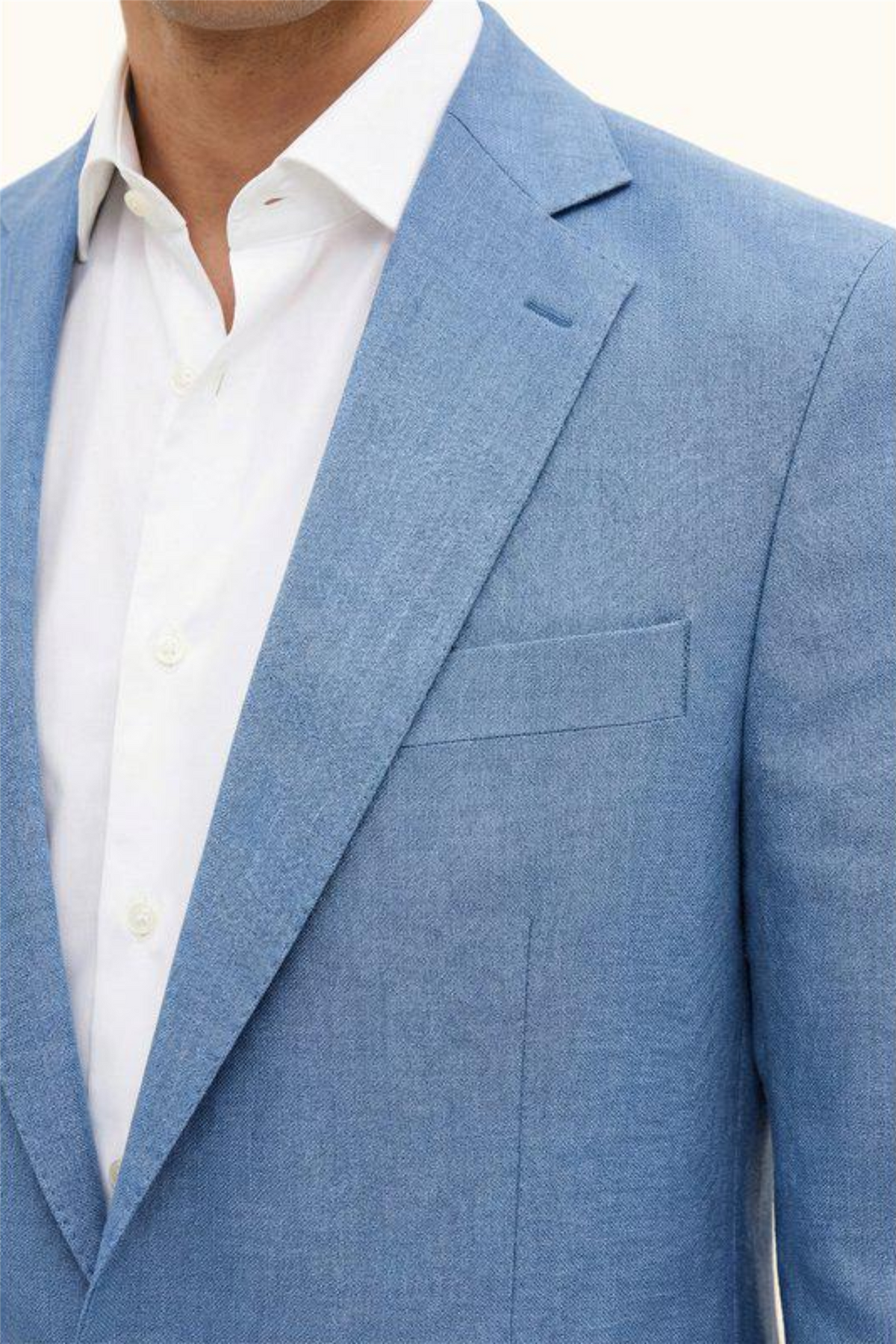 Ferry Soft Regular Fit Linen Blazer Blueberry Blue