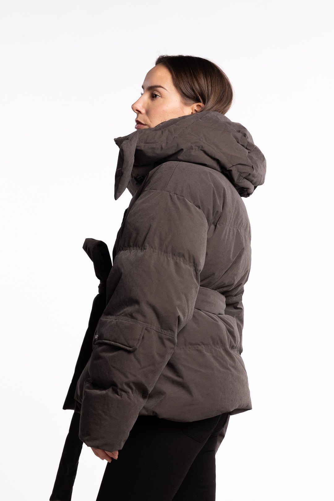 Steilia Brushed Down Jkt - Dk. Green