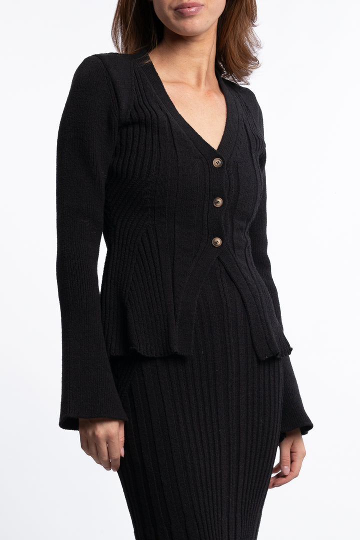 Lugo Cardigan- Black
