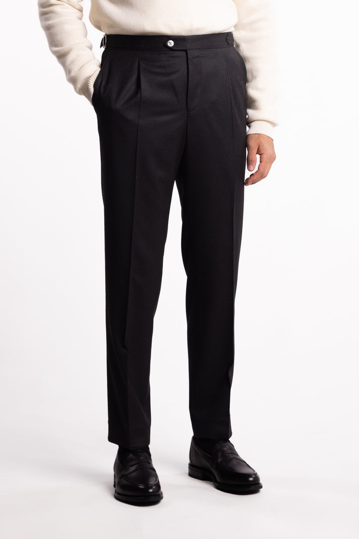 Prato Flanell Trousers Black